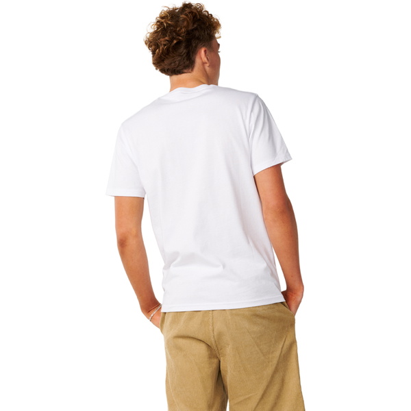 2026 Rip Curl Mens Streamline Chest Logo T-Shirt 13KMTE - White